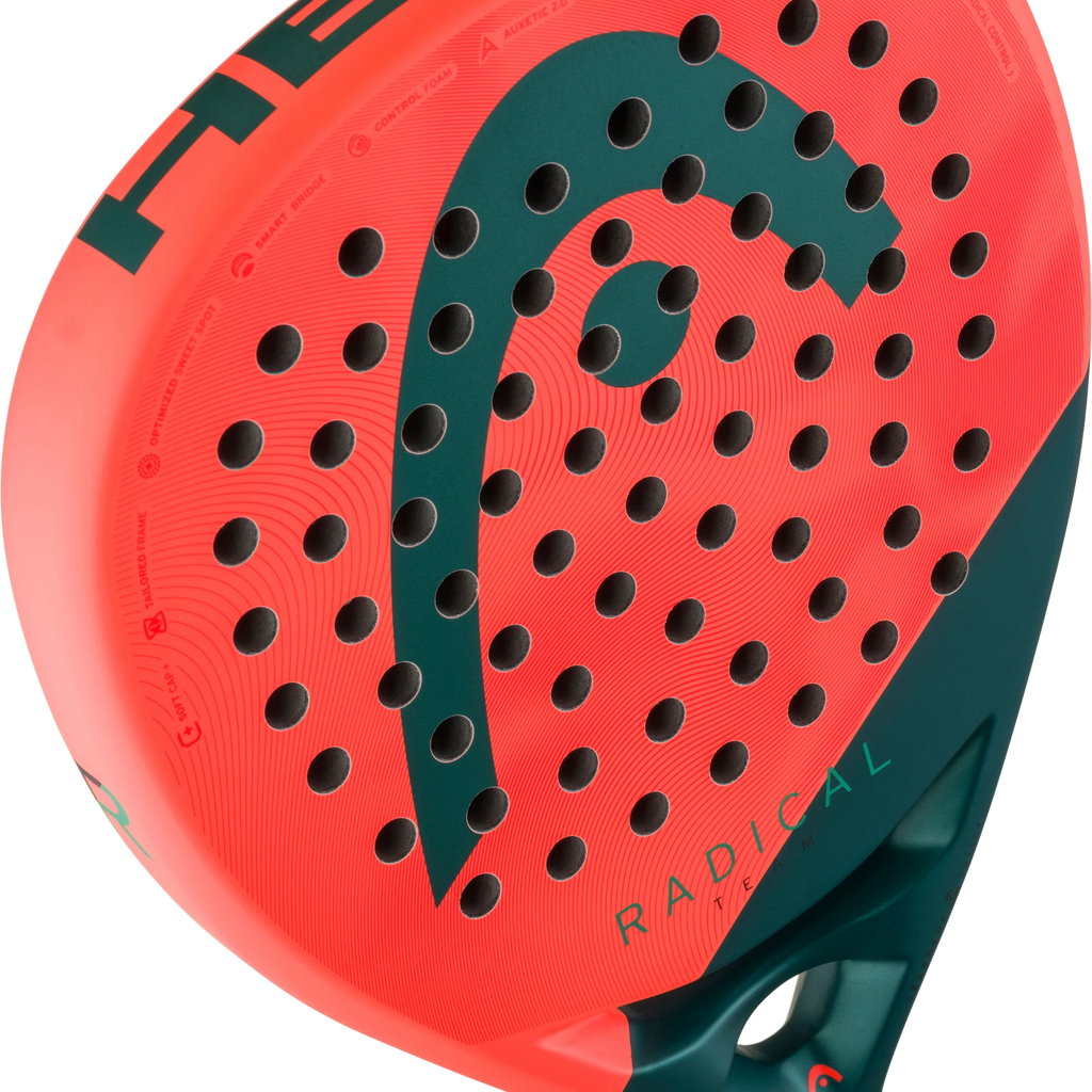 Head Radical Team 2026 detalle cara - P1 Padel Store